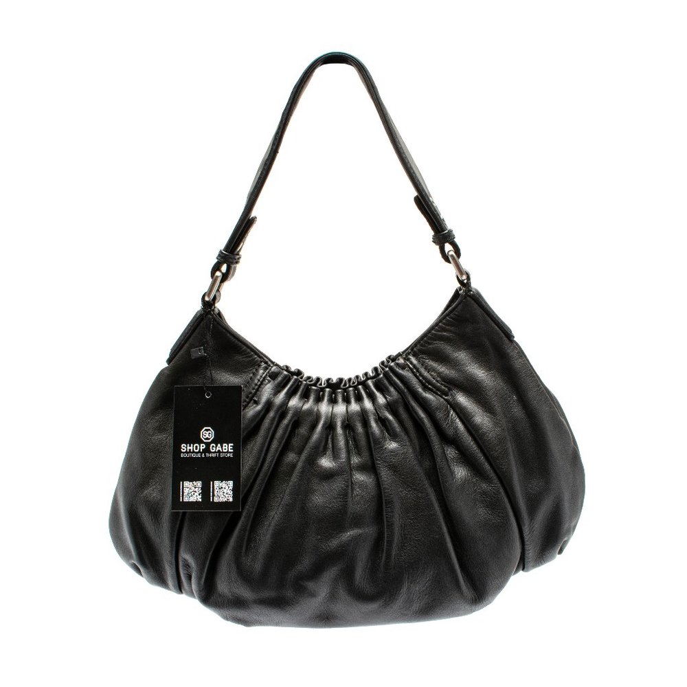 Kenneth Cole New York Black Leather Shoulder Bag Purse Handbag